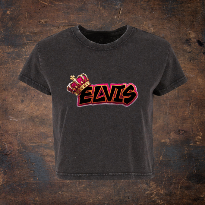 TS1404MC - Vintage Cropped T-Shirt - Elvis